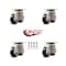 Service Caster Nylon Swvl Top Plate Floor Leveling Caster w/1.65" Diameter Black Wheels, 4PK SCC-TPLV05S42-NYR-50-DC-4 - alternate 2